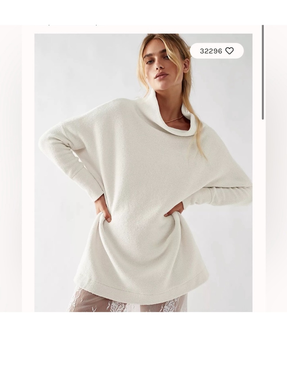 Free People Ottoman White Sweater